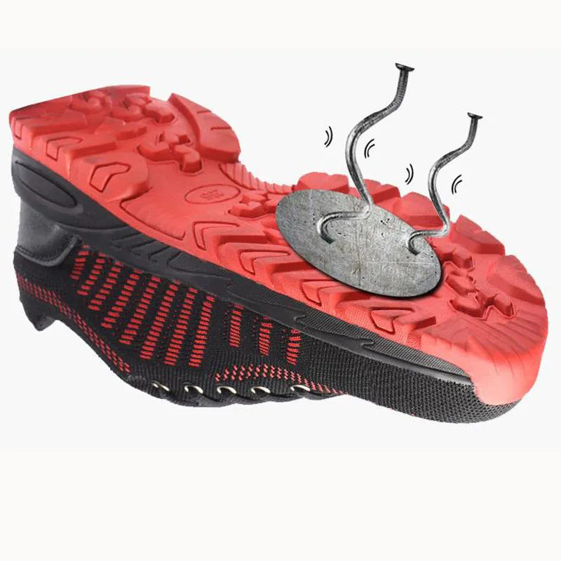 Защитная обувь со стальным носком, обувь для мужчин, Рабочая обувь, Мужская дышащая сетка, Размер 12, износостойкая обувь GXZ025