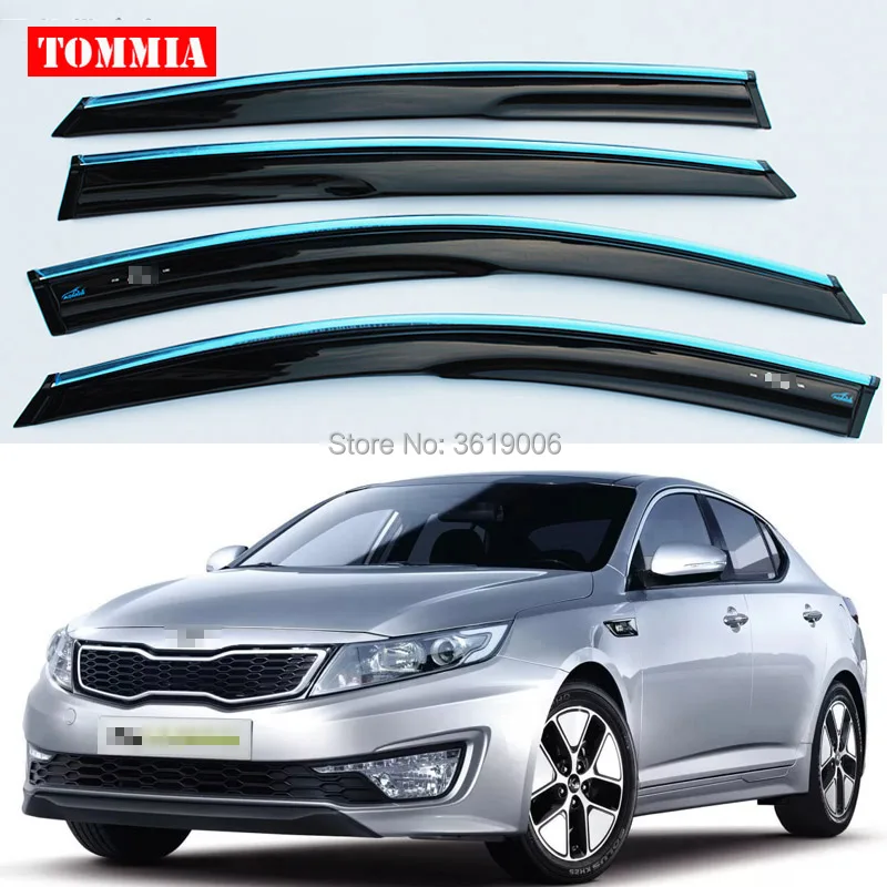 tommia Brand New For KIA K5 2016 2017 Window Visor Shade Vent Wind Rain