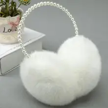 Модные наушники из кроличьего меха, наушники для ушей, теплые наушники, зимние уличные женские рождественские подарки