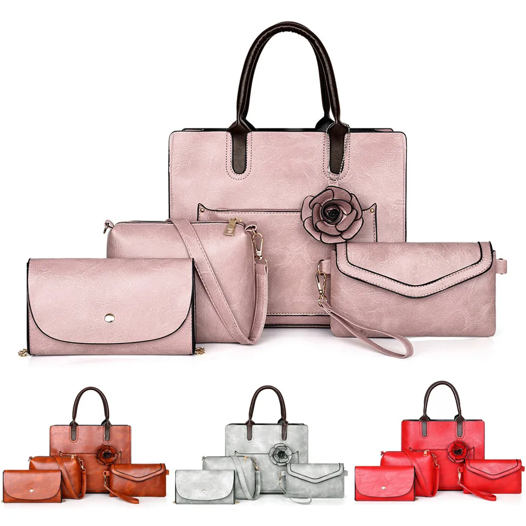 

set of women bag Leather shoulder bags luxury handbags women bags designer Handle Bag tote Card Package retro Crossbody Bags set