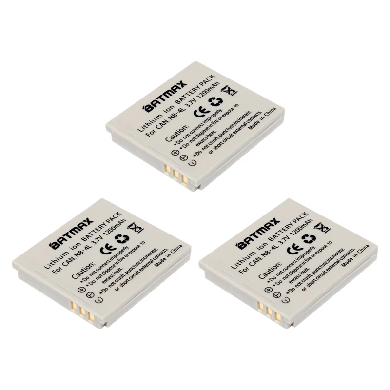 Аккумуляторная батарея Batmax для Canon Digital IXUS 100 110 30 IS IXY ISi7 ELPH HS 300 310 3 шт. | Электроника