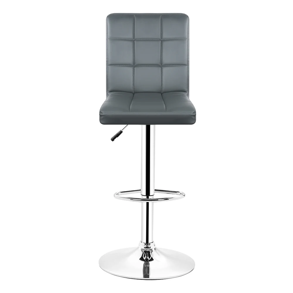 JEOBEST 2 шт./компл. 9 сетки черный/серый/поворотный, из искусственной кожи барные стулья с регулировкой по высоте, счетчик паб стул HWC - Цвет: gray