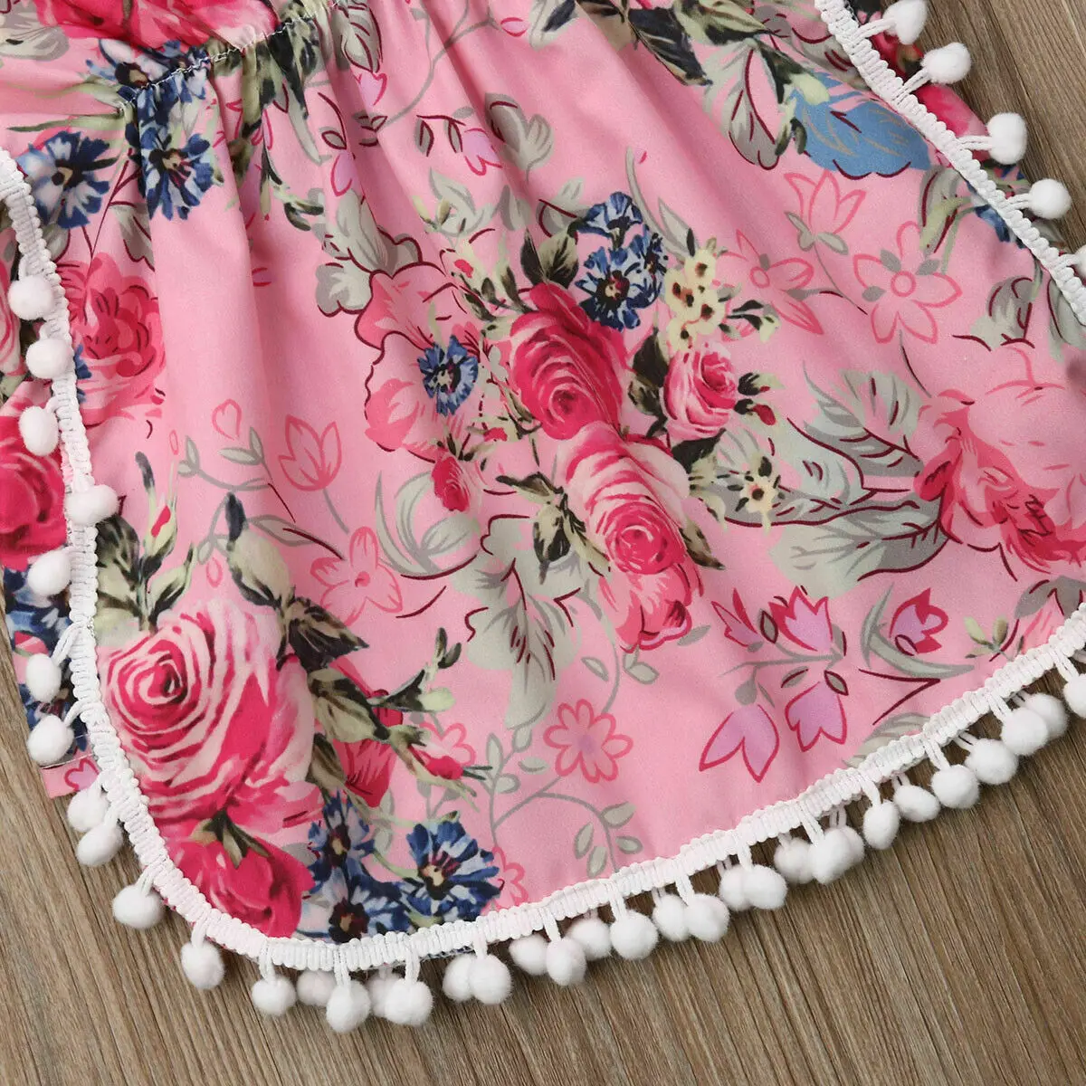 Брендовая блузка с цветочным рисунком для новорожденных девочек летняя богемная кисточка с рукавами «летучая мышь» пляжная одежда Tankini купальный костюм Одежда