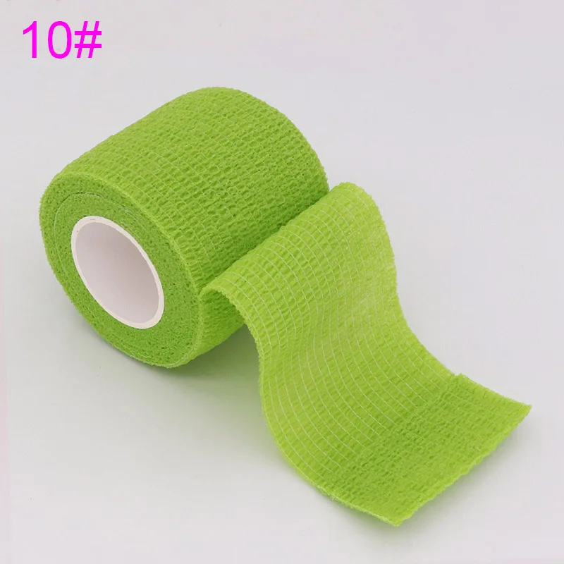 COYOCO Красочные бинты Спорт Self самоклеящийся эластичный бандаж обёрточная бумага клейкие ленты 4,5 м эластопласт для защ - Цвет: Grass green