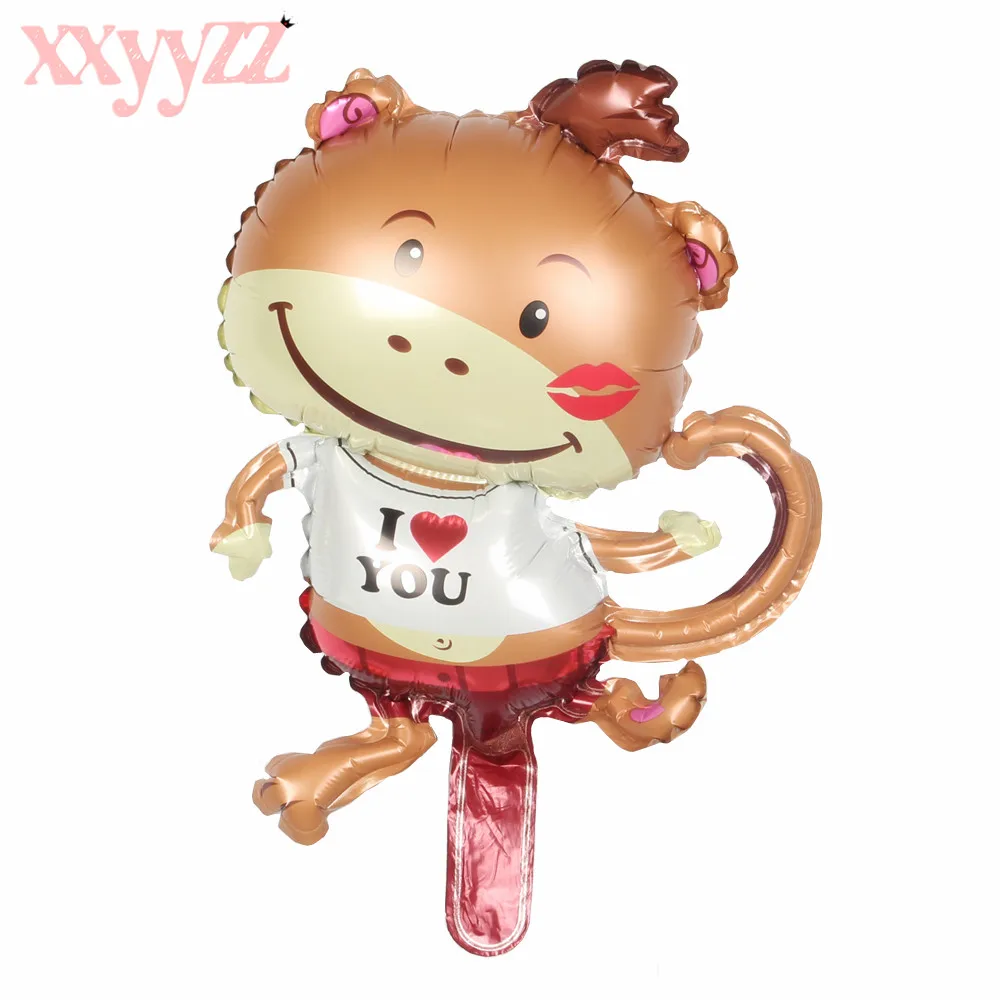 

XXYYZZ Animal balloons Cartoon Flower Monkey Foil Balloons Birthday Party Decorations Kids Classic Toys Animal Zoo Air Balloons