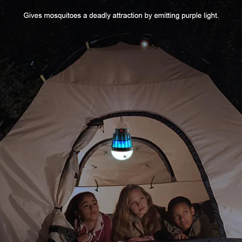 

LED Mosquito Killer Lamp Light Bulb Multifunction USB Charging Zapper Safe For Home Room ALI88