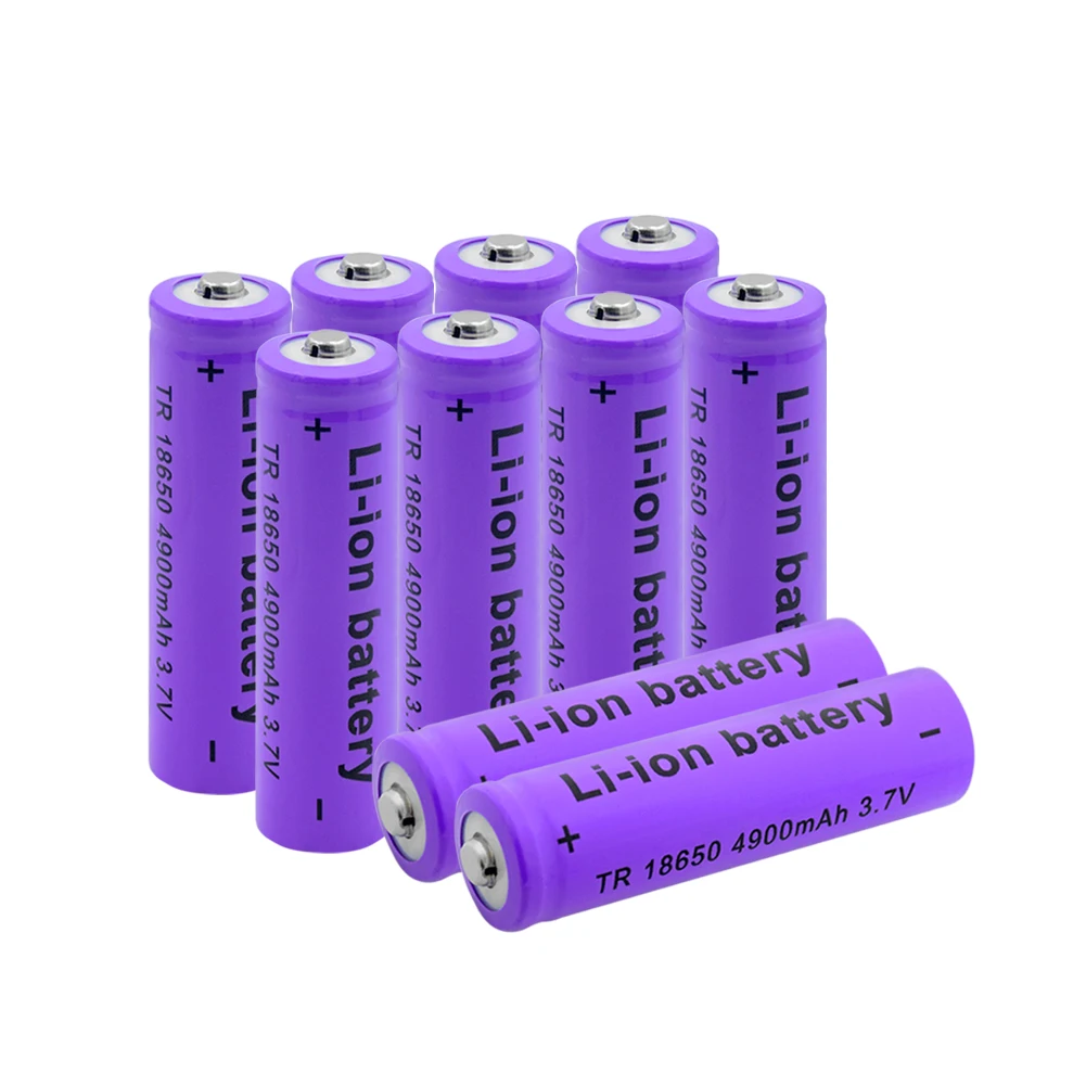 

1/2/4/6/8/10x TR 18650 Li-ion Battery 3.7V 4900mAh Lithium-ion Li-ion Batteries Rechagreable 4900mAh 18650 Flashlight Battery