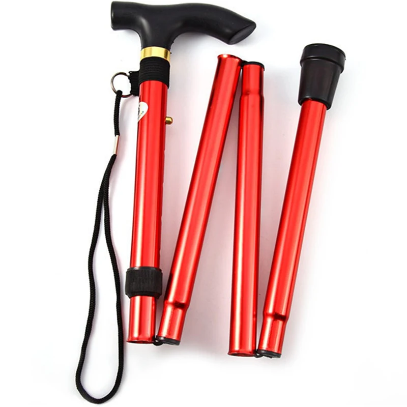2 unids/lote plegable de aleación de aluminio bastón de senderismo Trekking ultraligero 4 Sección caña ajustable 2 unids/lote plegable de aleación de aluminio bastón de senderismo Trekking ultraligero 4 Sección caña ajustable