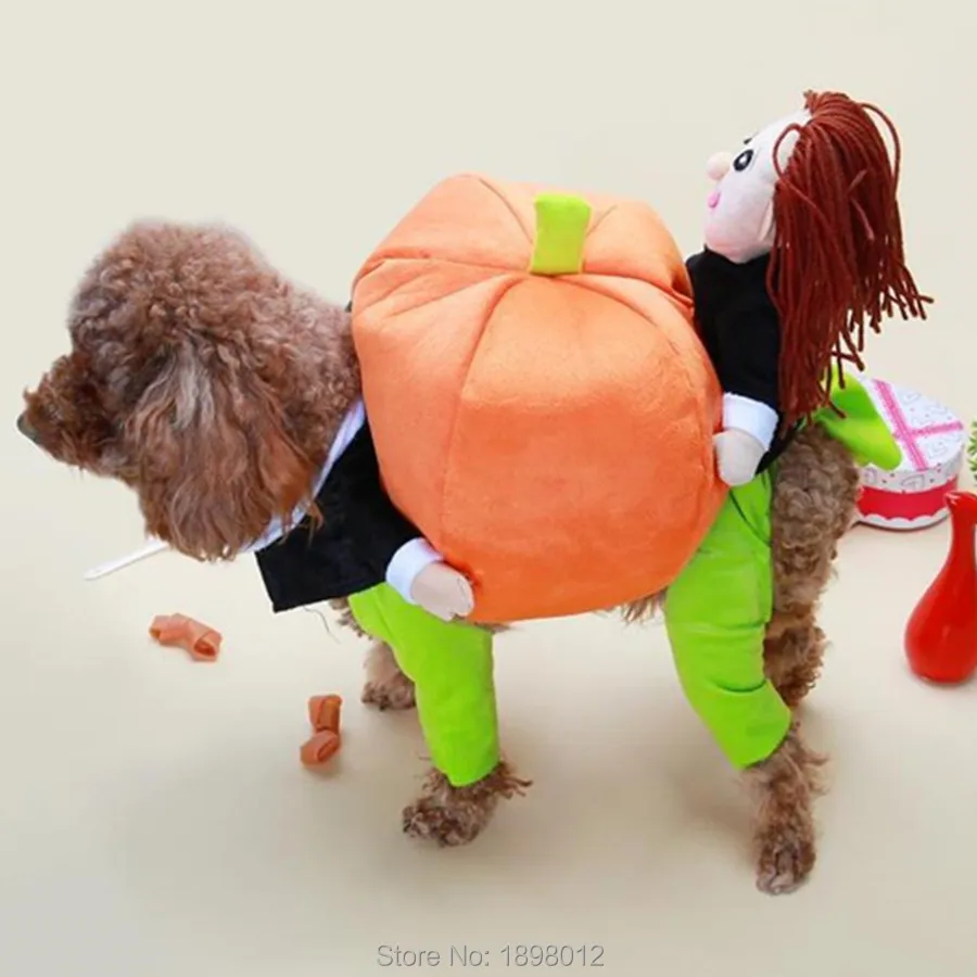

Dog Costume Cat Clothes For Halloween Pet Funny Clothing Cowboy and Pumpkin Fleece Dog Jumpsuit Coat High Quality
