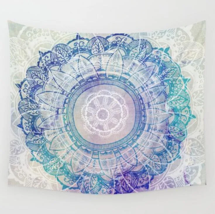 Mandala Tapestry 200cm Polyester Wall Tapestry Lotus Yoga Mat Indian Elephant Tapestry Home Decor Carpet toalla mandalas playa