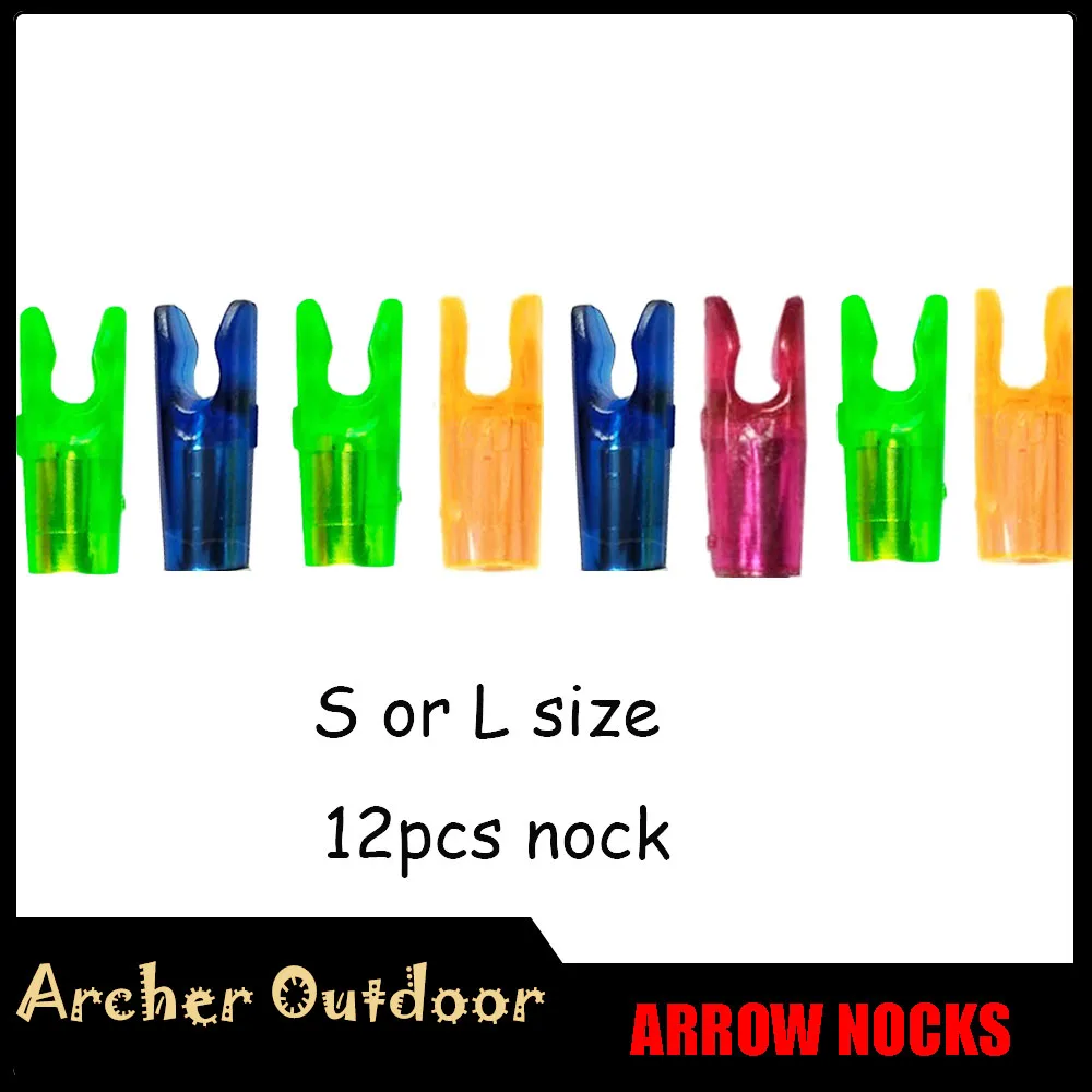 12Pcs Replace Archery Pin NocK S L Size Arrow Nocks Bow And Arrow