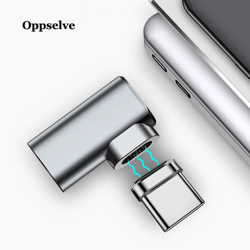 

Oppselve Magnetic USB C Adapter For MacBook Elbow USB Type C Charge Connector For Samsung S10 S9 S8 OnePlus 5 5T 6 USB Adapter