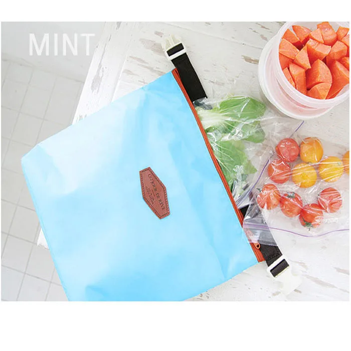 Изолированный Linch сумка Детская сумка Портативная Герметичная сумка кулер водонепроницаемая сумка для хранения еды красный мешок ланч# BL5 - Цвет: Небесно-голубой