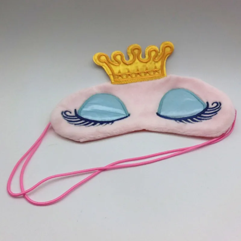 B1273 Normal Eyeshade Pink Crown Cartoon Eyeshade Sleep Eye Cover Eye Blinder Sleeping Eye Mask (4)