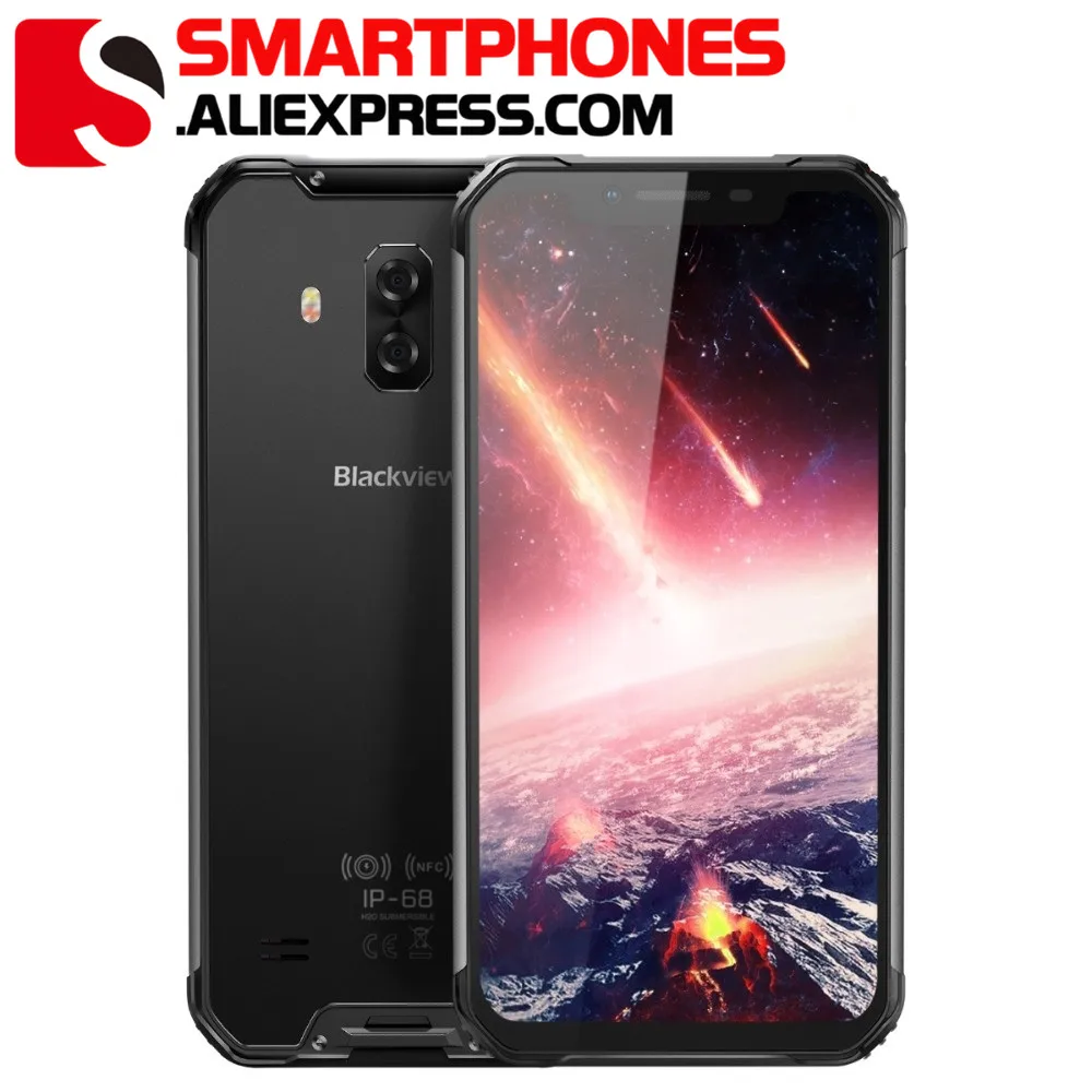 Blackview BV9600 Pro IP68 Ударопрочный водонепроницаемый мобильный телефон Android 8,1 6GB+ 128GB Helio P60 Восьмиядерный 5580mAh NFC 4G смартфон