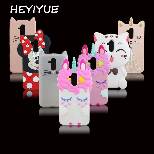 

For Huawei Maimang 7 Mate 20 Lite HOT 3D Silicon Unicorn Cat Minnie Cartoon Phone Back Skin Cover Case for MATE20LITE 6.3 inch