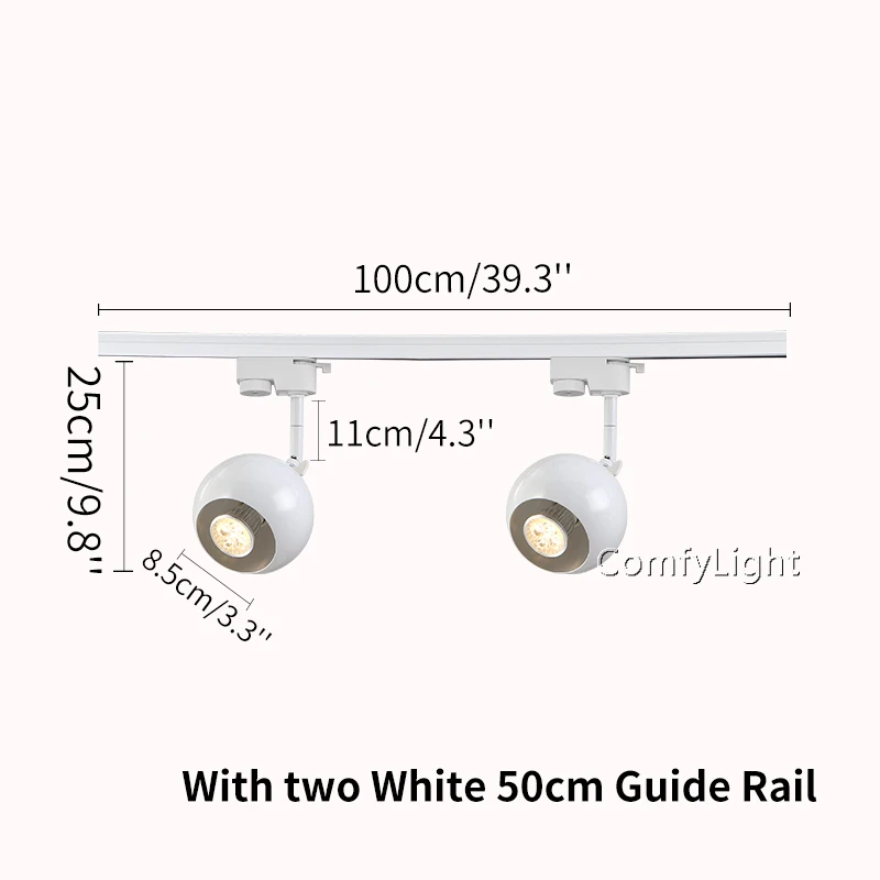 Светодиодный Трековый светильник, регулируемый рельсовый светильник, Точечный светильник для выставочного центра/магазина одежды, витрины, выставочного зала, офиса, потолочные рельсовые точечные лампы - Испускаемый цвет: 2 Heads White