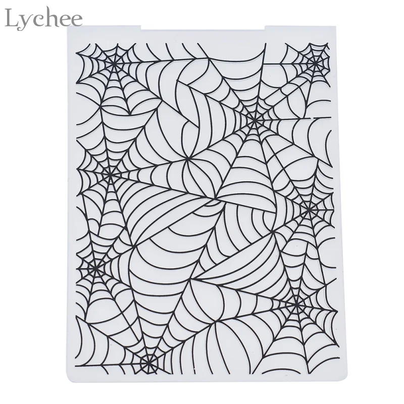 

Lychee Plastic Embossing Folder For Scrapbook DIY Album Card Tool Plastic Template Stamp Spider Web Pattern