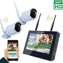 4CH IR HD безопасность Wifi Беспроводная IP камера система 960P CCTV наружная Wifi камера s видео NVR комплект видеонаблюдения CCTV с DVR