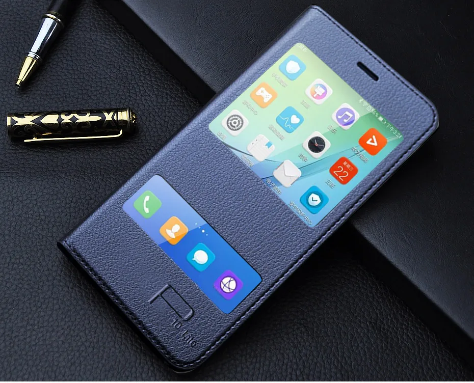 Huawei P10 Lite Case Flip Huawei P8 Lite Case Cover Huawei P9 Lite Case Flip Leather Window Case Luxury Huawei Nova Lite  (6)