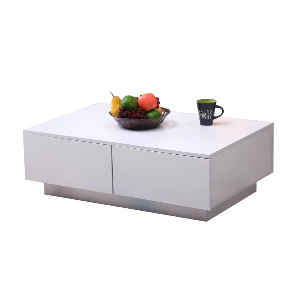 

(Ship From UK)Modern Wooden Coffee Table Low Dinner Floor Desk High Gloss Finish Living Room Tea Table Fahion Home Furniture