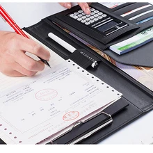 5X Бизнес Тетрадь многофункциональный с деньгами/Билл чехлы из искусственной кожи органайзеры с A4 буфер обмена Блокнот офисный Органайзер листов