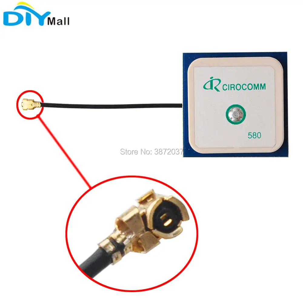 

32dB High Gain GPS Active Ceramic Antenna 5cm RHCP IPEX Connector Interface