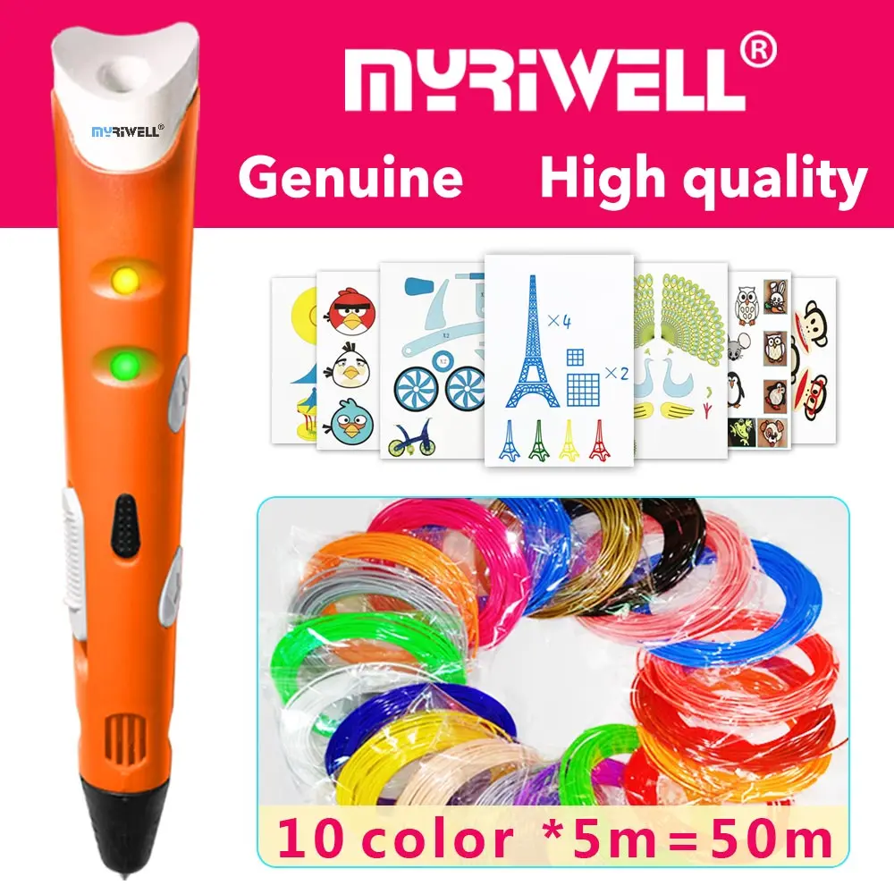 

myriwell 3d pen 3d pens,1.75mm ABS/PLA Filament,3 d pen3d model,Creative3d pen doodler,Best Gift for Kids