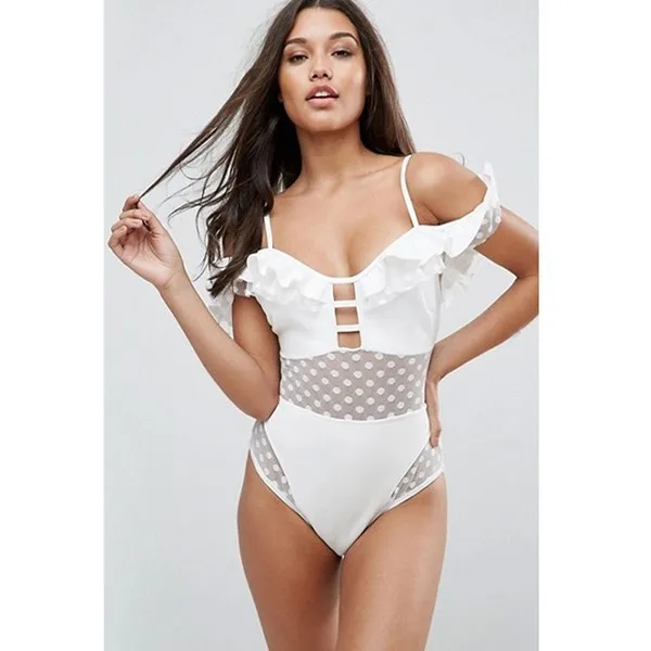 Lefeel Ruffles Bikini One Piece Swimsuit Hellow Bikinis 2019 Bikini Set 