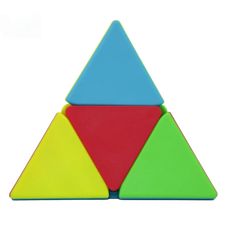 Новые с термическим закреплением изображения куб Qiyi Треугольники пирамидка, Магический кубик, 2x2x2 цветной пазл Скорость кубики для детей игрушки Подарок детская развивающая игрушка