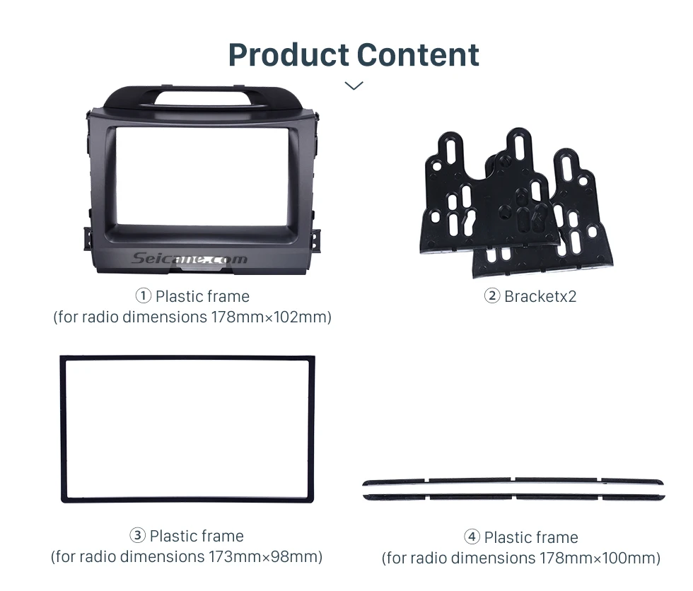 Seicane Двойной Дин Радио фасции стерео интерфейс аудио установки рамки адаптер отделка панель комплект для 2010 KIA SPORTAGE
