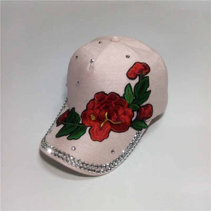 Розовое Украшение Для женщин Бейсбол Шапки Snapback Кепки s femme хип-хоп Кепки леди gorras Vogue шляпа папа Шапки Casquette homme