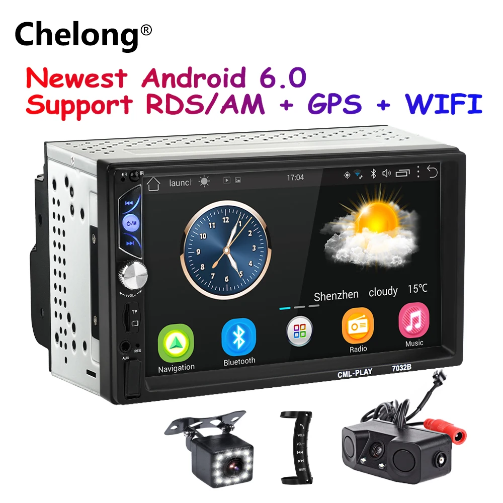 

chelong 7'' Android Car Radio Stereo GPS Navigation Bluetooth USB SD 2 Din Touch Car Multimedia Player Audio Player Autoradio