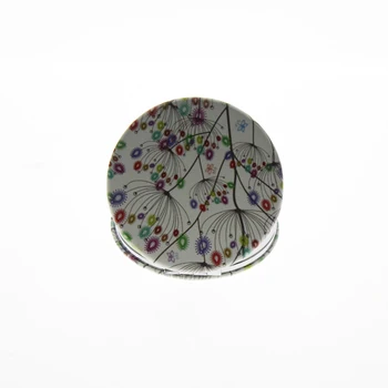 

6cm Round Double Sided Stainless Steel Folding Portable Cute Small Best Vanity Mirror