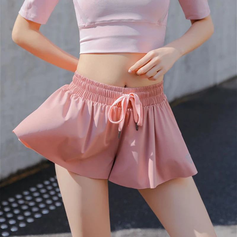 

Girls sports shorts anti-glare skirt loose quick-drying sweat-absorbent breathable running fitness yoga skirt