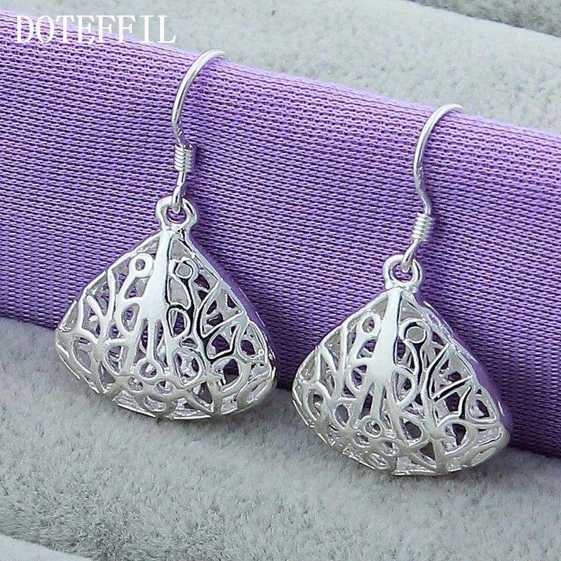 

New Hot Birthday Gift Sterling Silver Earrings Woman Exquisite Charm 925 Silver Women Drop Earrings Factory Outlet