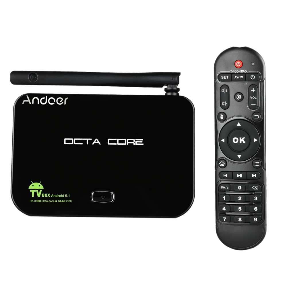 Andoer Z4 Android 5.1 TV Box RK3368 Octa-Core 64Bi 2G/16G UHD 4K*2K WiFi H.265 Mini PC Kodi XBMC Miracast DLNA LAN Media Player