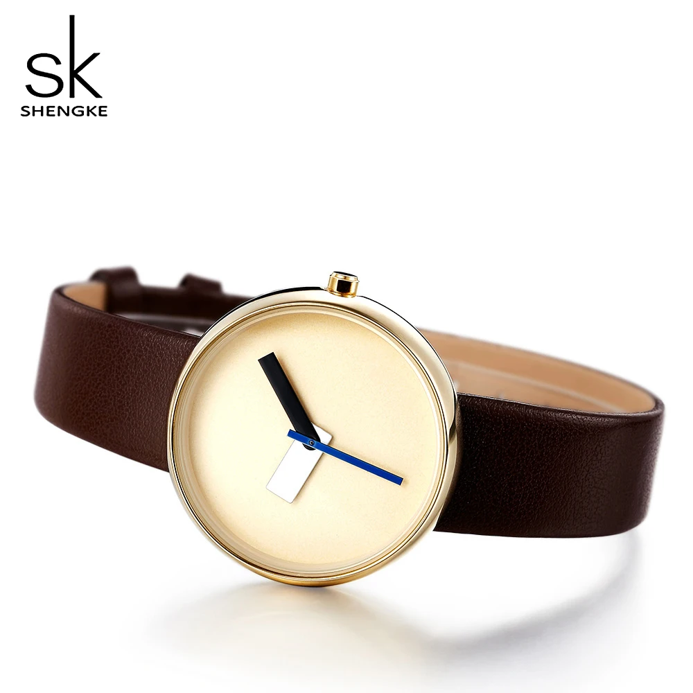 Shengke роскошные кожаные часы женские креативные тонкие наручные для Reloj Mujer SK 2020