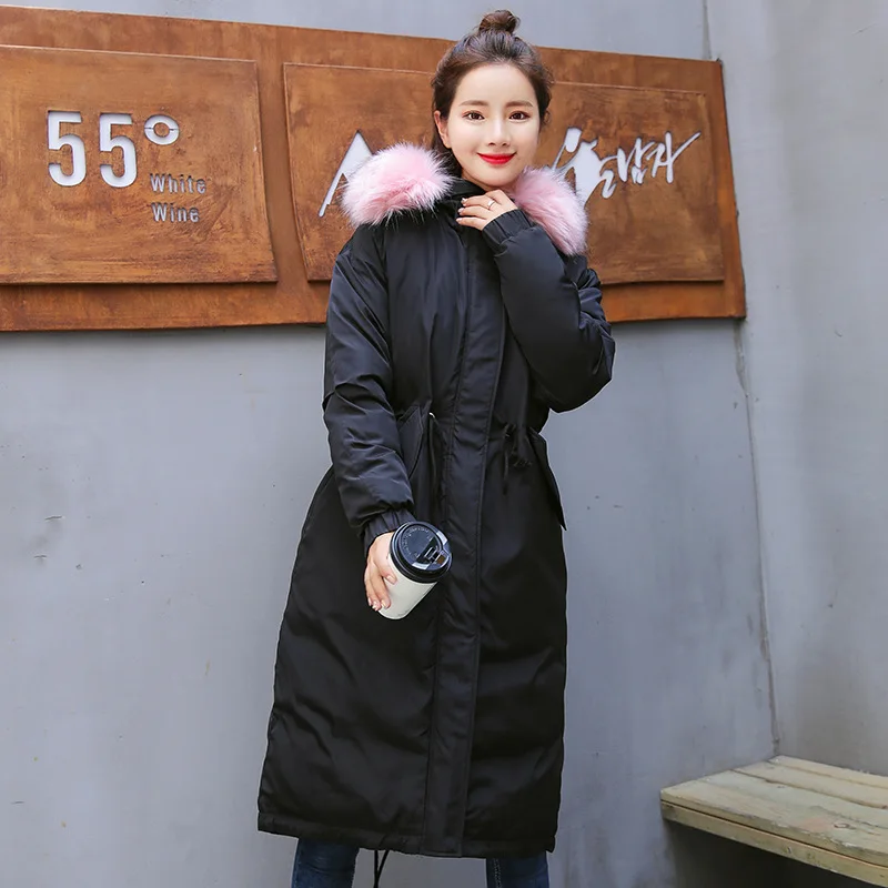 Fourrure green Section Mode caramel Capuchon Col 2018 Europe Longue Hiver Colour Manteau gray Chaud Amérique Vêtements Lâche Épaissir Femmes pink Black Css176 De Femme À 71gaxw5qa