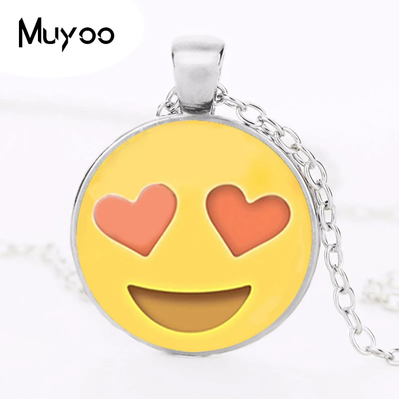 Посеребренные цвет цепь заявление ожерелье мило emoji стекло луна подвеска choker ожерелье ювелирных изделий подарок для женщины