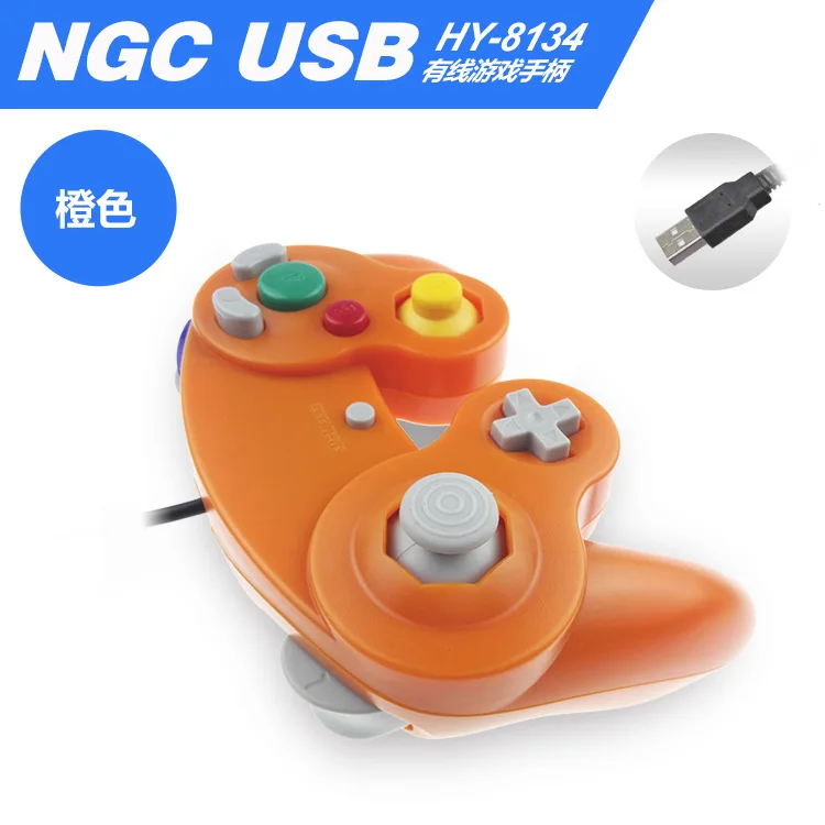 Для Gamecube контроллер USB проводной ручной джойстик для NAND для NGC GC контроллер для MAC компьютера ПК геймпад ns