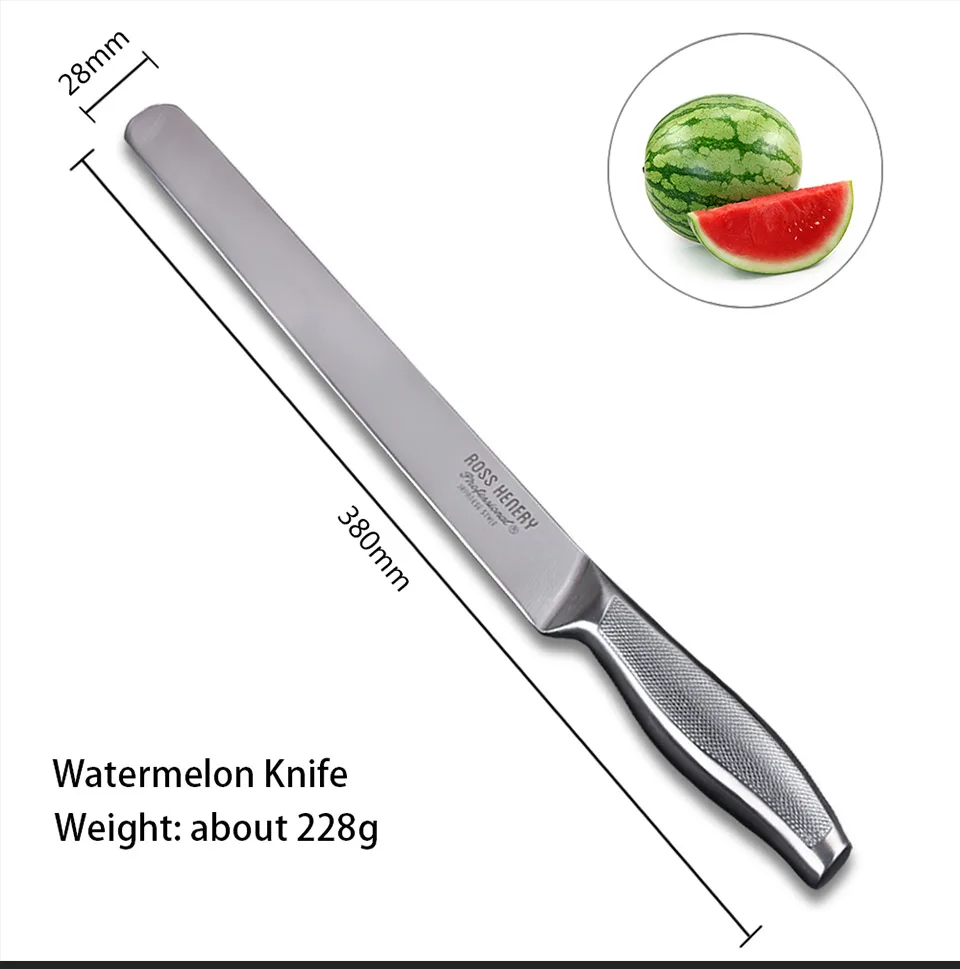 Stainless Steel 9pcs Kitchen Knife Set High Carbon Steel Blade Non-slip Handle Quality Chef Bread Utility Knife Cooking Tools