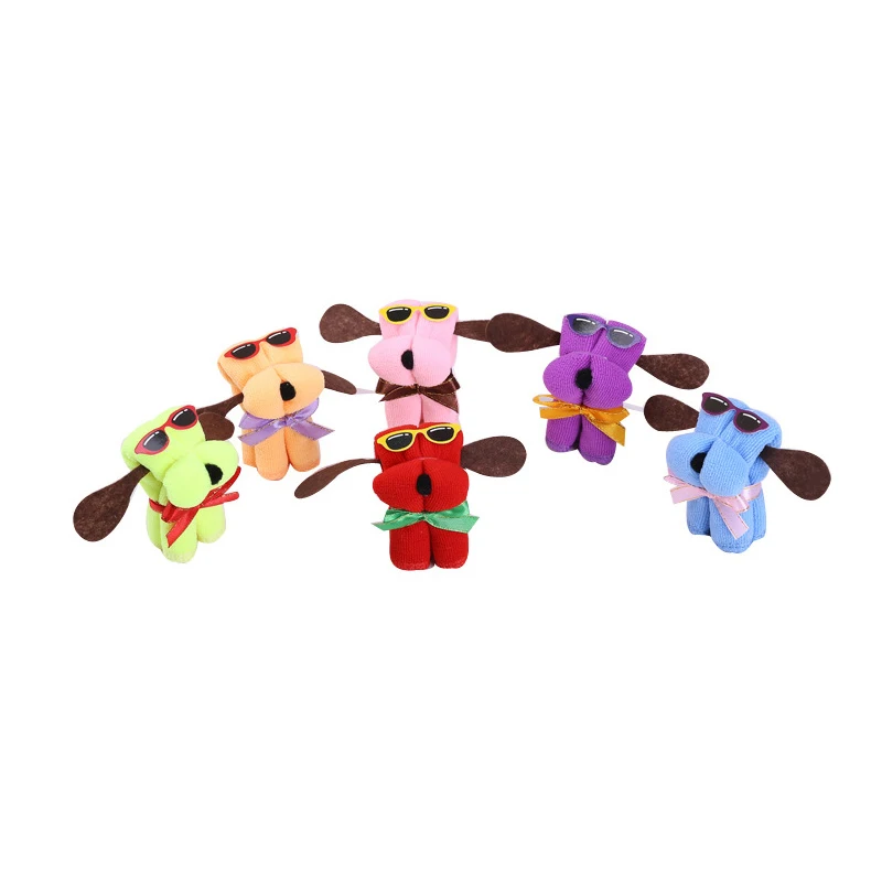 5pcs Cute Dog Shape Cotton Cake Towel Creative Mother's Day Wedding Persent Birthday Gifts 88 @  99 775 YJS Dropship