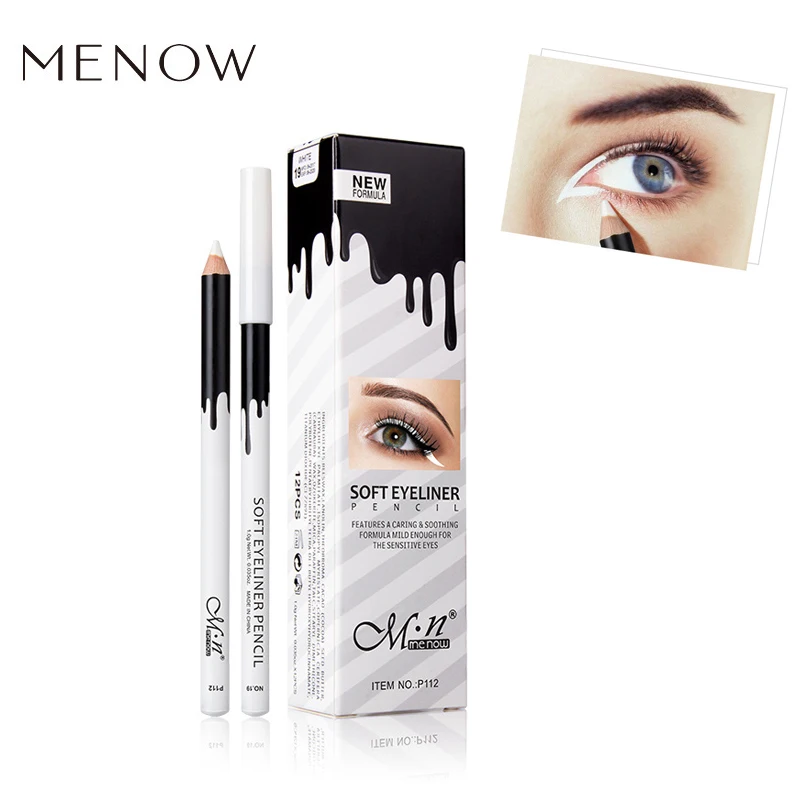 

MENOW Smooth Soft Eye Liner Pen Brightener Easywear White Eyeliner Pencil Makeup Waterproof White Eyeliner Women Cosmetics