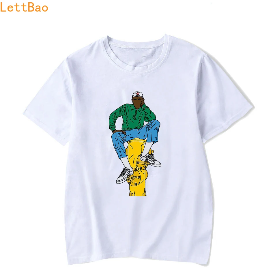 

Frank Ocean Blond t shirt men Unisex Golf Wang Tyler The Creator cartoon print 100% cotton rock tshirt 90s aesthetic vogue style
