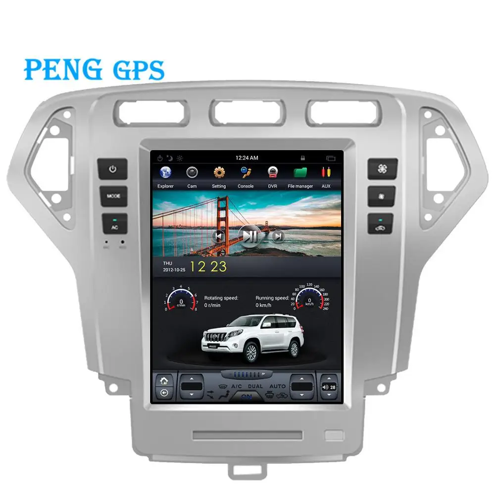 

10.4" Tesla Car Radio Vertical Screen For ​Ford Fusion Mondeo 2007-2010 GPS Navigation Recorder Headunit Multimedia Player 2+64G