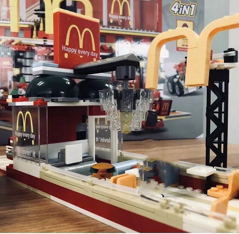 Горячий город кирпичи playsmobil Street View серии 4in1 Рождество Ресторан строительные блоки игрушки для детей brinquedos
