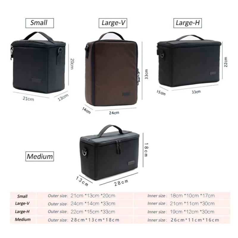 For Canon Nikon Sony Pentax DSLR SLR Lens Camera Bag Photography Protective Case Protector Nylon Insert Partition Case Photo Bag