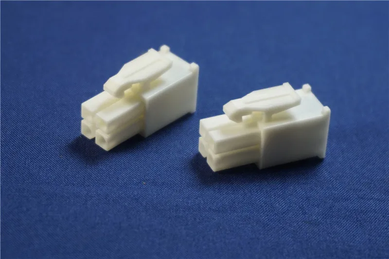 100pcs Plug Housing 2x2 Position 4 Pin Connector 4.14 mm 0.163" Dual