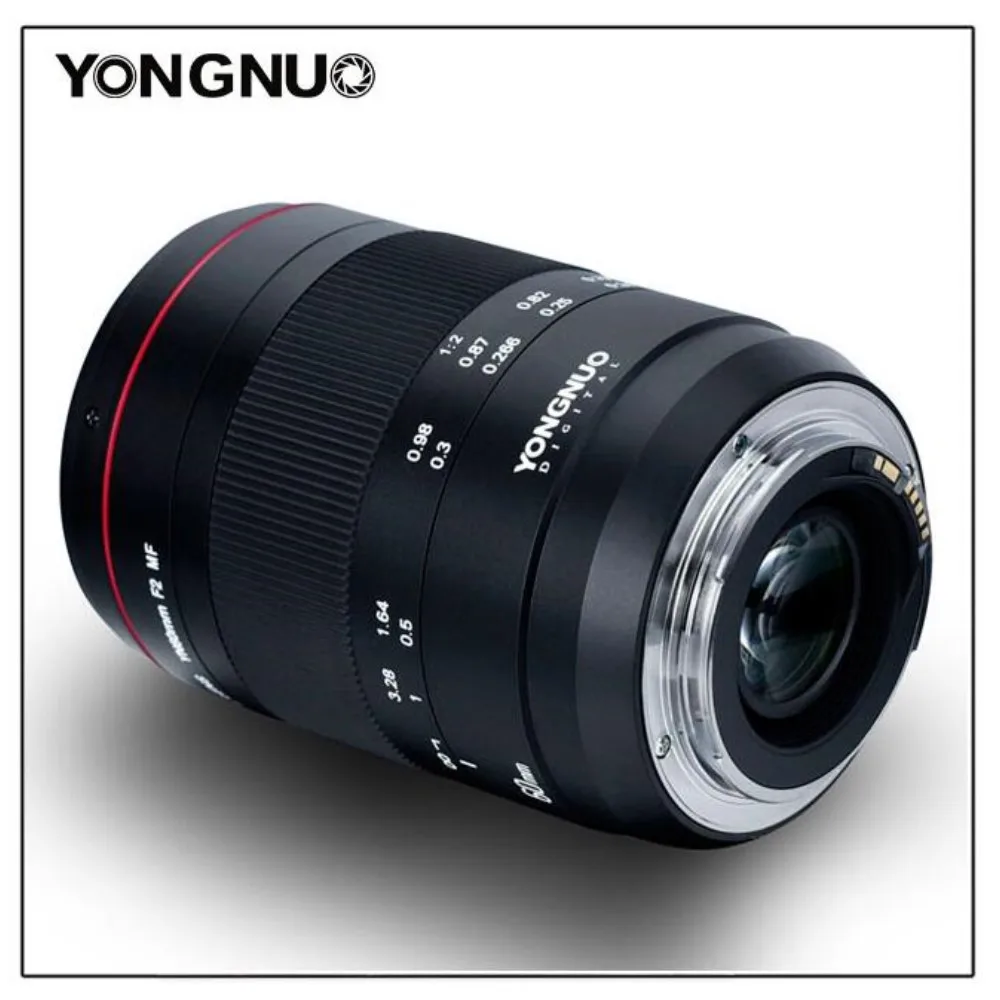 Объектив YONGNUO YN60mm F2 MF 0,234 m макро объектив ручной фокусировки для Canon EOS 70D 5D2 5D3 600D DSLR Объектив камеры